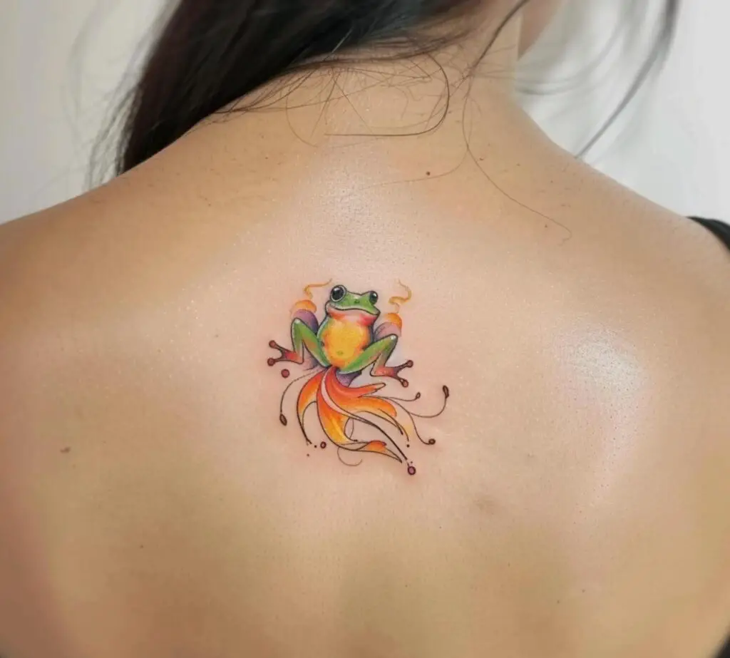 Frog and Phoenix Tattoo