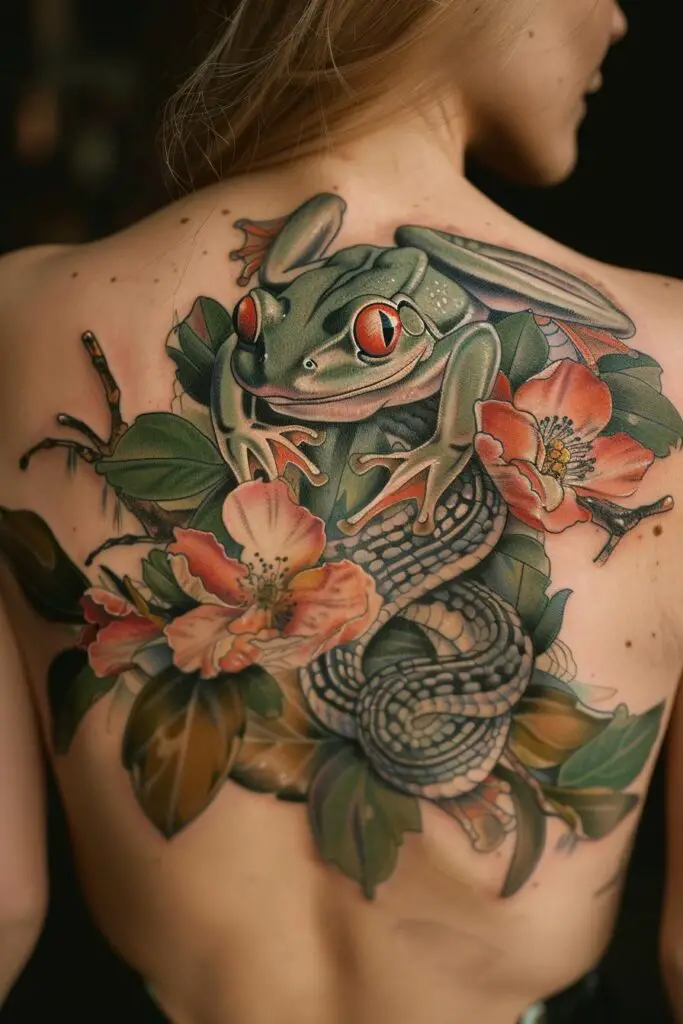 Frog and Snake Tattoo