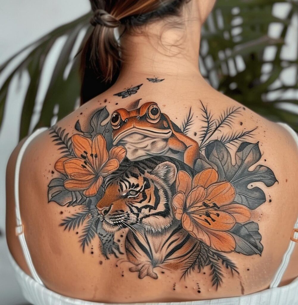 Frog and Tiger Tattoo