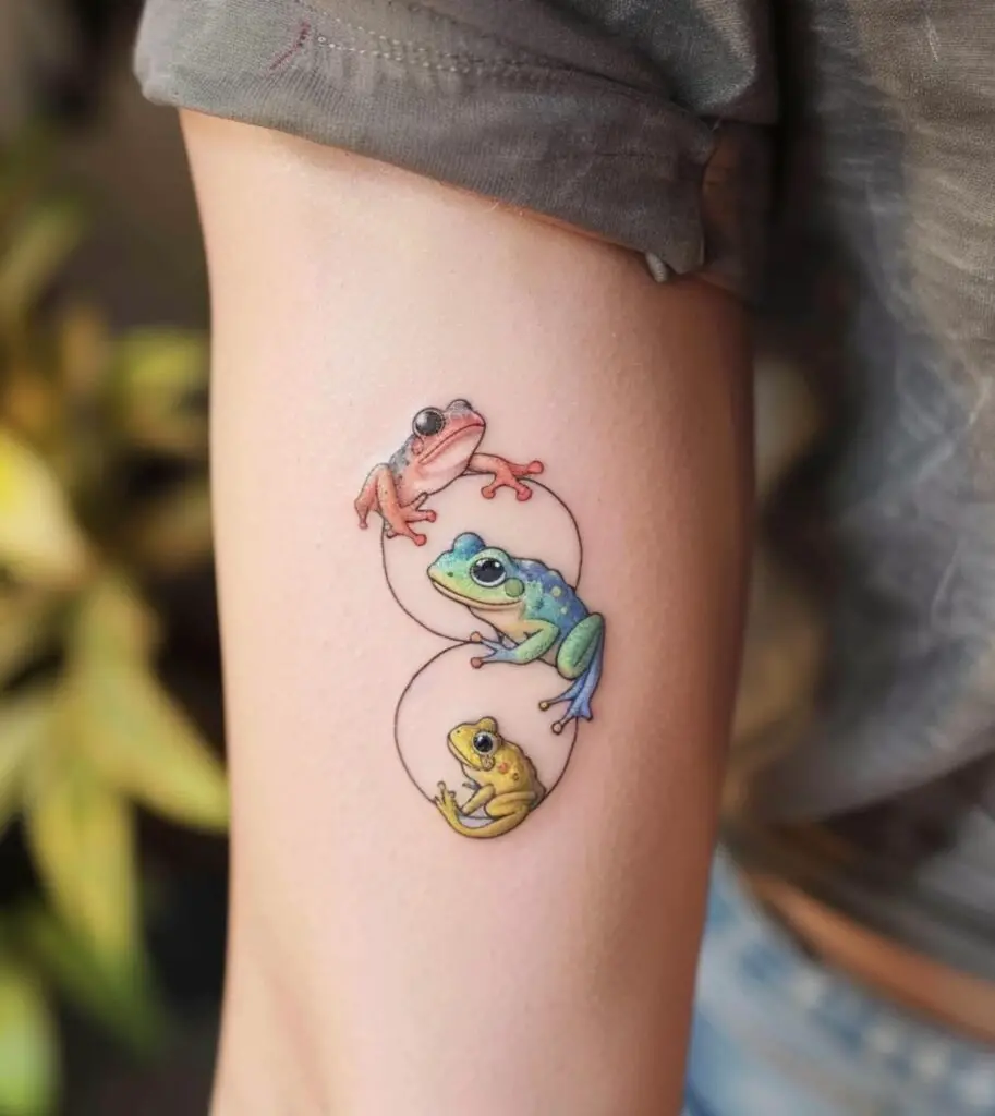 Frog and Yin Yang Tattoo